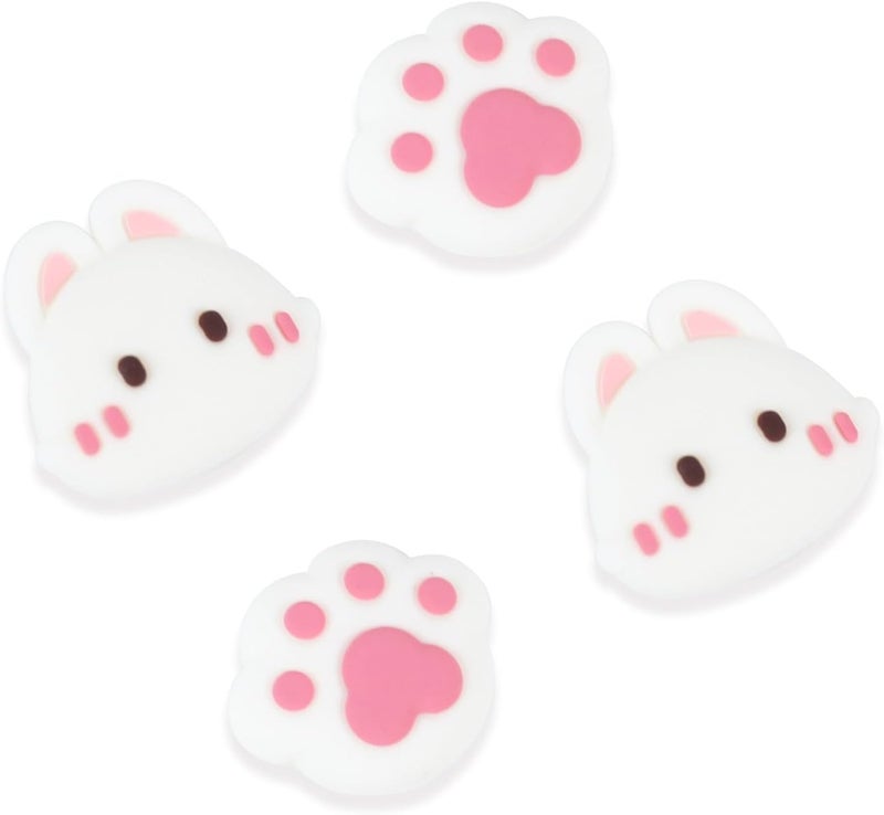 FlyingMage Paw Bunny Switch 2 Joycon Thumb Grips Caps, 4 PCS Cute Kawaii 3D Silicone Analog Thumbstick Button Cover for NS Switch 2 Joystick Caps - Image 1